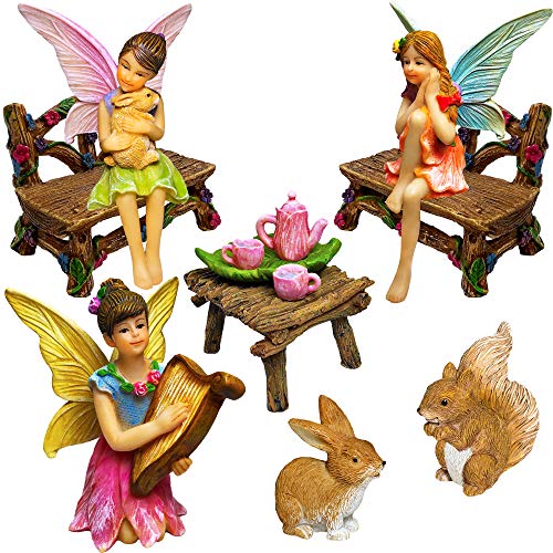 Mood Lab Fairy Garden – Miniatur-Figuren & Zubehör Starter-Set – Feengarten-Set mit 12 Stück – Outdoor- oder Hausdekoration Mood Lab Fairy Garden – Miniatur-Figuren & Zubehör Starter-Set – Feengarten-Set mit 12 Stück – Outdoor- oder Hausdekoration von Mood Lab