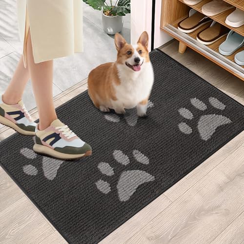 Mooedcoe Premium-Fußmatten für drinnen und draußen, super saugfähig, Hundematte für Pfoten, rutschfeste Unterseite, Fußmatte für Vorder- und Hintertür, Terrasse, Haustiere waschbar Mooedcoe Premium-Fußmatten für drinnen und draußen, super saugfähig, Hundematte für Pfoten, rutschfeste Unterseite, Fußmatte für Vorder- und Hintertür, Terrasse, Haustiere waschbar von Mooedcoe