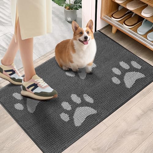 Mooedcoe Premium-Fußmatten für drinnen und draußen, super saugfähig, Hundematte für Pfoten, rutschfeste Unterseite, Fußmatte für Vorder- und Hintertür, Terrasse, Haustiere waschbar Mooedcoe Premium-Fußmatten für drinnen und draußen, super saugfähig, Hundematte für Pfoten, rutschfeste Unterseite, Fußmatte für Vorder- und Hintertür, Terrasse, Haustiere waschbar von Mooedcoe
