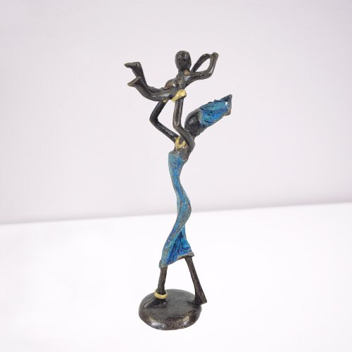 Moogoo Creative Africa Bronze-Skulptur "Baby in the air" by Issouf | Handgemacht, fair & nachhaltig von Moogoo Creative Africa