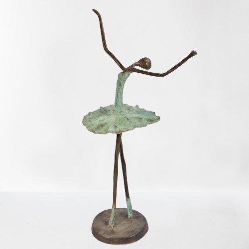 Moogoo Creative Africa Bronze-Skulptur "Danseuse de ballet" Ballett-Tänzerin 40 cm Unikat Upcycling von Moogoo Creative Africa