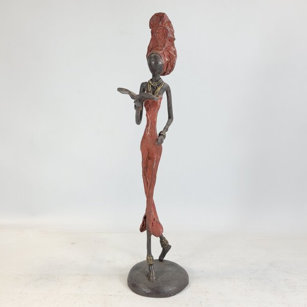 Moogoo Creative Africa Bronze-Skulptur "Femme avec livre" by Issouf | 15/25/35cm | Unikate von Moogoo Creative Africa