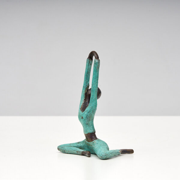 Moogoo Creative Africa Bronze-Skulptur Yoga "Barbara" | by Hamidou | Unikate von Moogoo Creative Africa