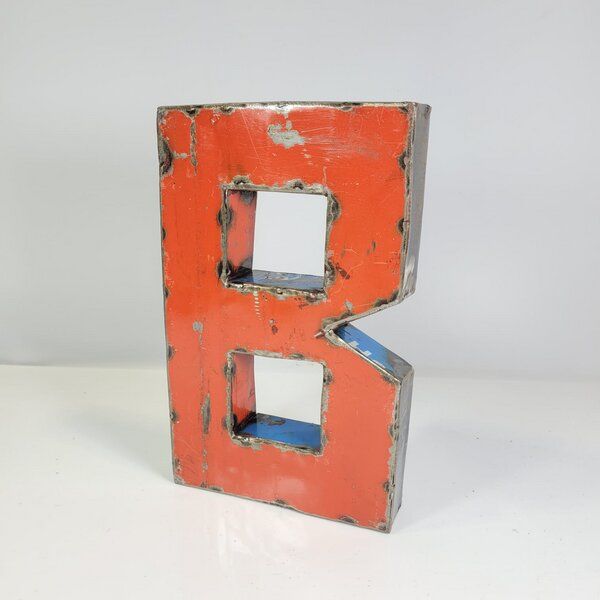 Moogoo Creative Africa Buchstabe "B" aus recycelten Ölfässern | 22 oder 50 cm | verschiedene Farben | Upcycling | handgemacht & fair von Moogoo Creative Africa