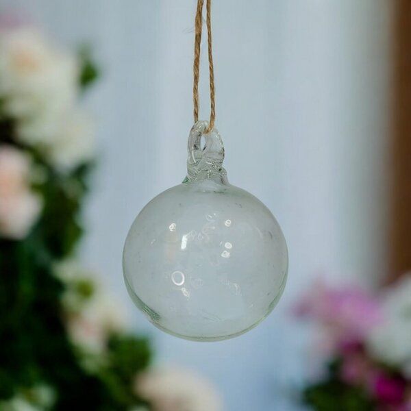 Moogoo Creative Africa Mundgeblasene Weihnachtskugel | Clear (Transparent) | handgemacht in Palästina | Fair Trade for Peace von Moogoo Creative Africa