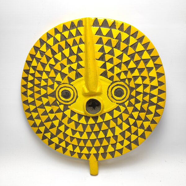Moogoo Creative Africa Sonnenmaske "Masque solaire" aus Burkina Faso | Wanddekoration | verschiedene Größen und Farben | Unikate von Moogoo Creative Africa