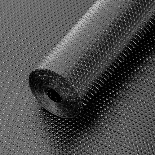 MooiFun Schubladenmatte, Nicht Klebende Küchenschubladenmatten, Antirutschmatte Wasserdichtem Matte Kühlschrankauskleidungen (Schwarz/40cm x 600cm) von MooiFun