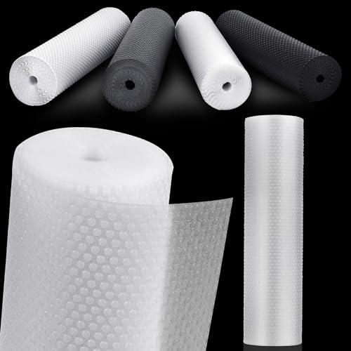 MooiFun Schubladenmatte, Nicht Klebende Küchenschubladenmatten, Antirutschmatte Wasserdichtem Matte Kühlschrankauskleidungen (Transparent/50cm x 610cm) von MooiFun