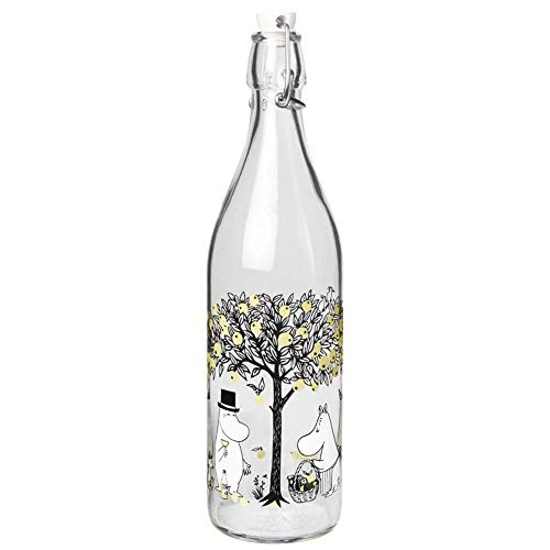 Moomin Muurla Apples bottle - Glas- / Metall - Bügelverschluss - Klar/Dekor - 1 l von Moomin