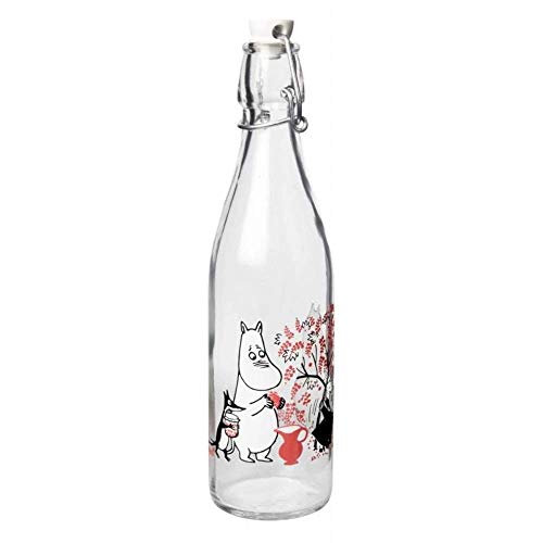 Moomin Muurla Berries bottle - Flasche/Glasflasche - Glas/Metall - Klar/Dekor - 0,5 l von Moomin