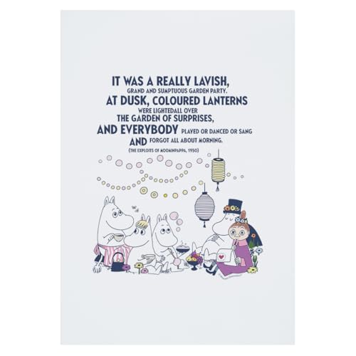 Moomin Poster mit Zitat "Really Lavish The Exploits Of Moominpappa", A3 von Moomin