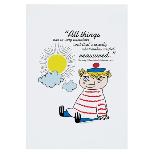 Moomin Wandposter mit Zitat "Very Uncertain Moominland Midwinter Too-Ticky", A4 Moomin Wandposter mit Zitat "Very Uncertain Moominland Midwinter Too-Ticky", A4 von Moomin