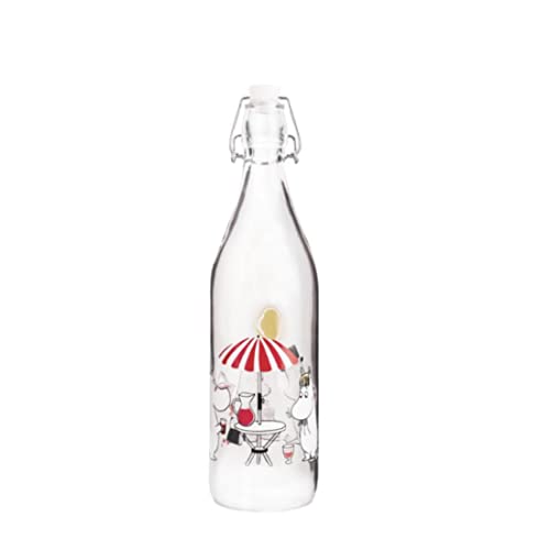 Muurla - Glasflasche - Mumins Summertime - Glas - Farbe: klar - 1 Liter von Moomin