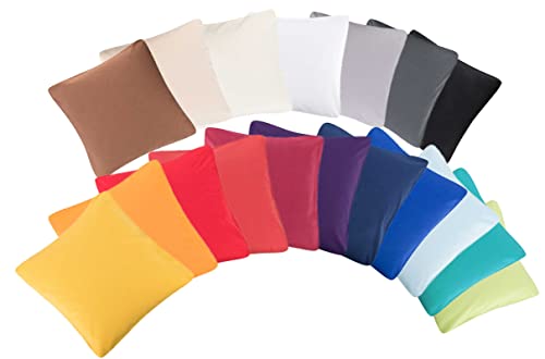 Moon Line-Green 2er Pack Kissenbezug - Kissenhülle ca. 80x80 cm - Jersey 160g/m² 100% Baumwolle (mais) von Moon