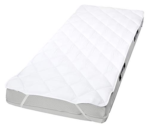 Moon-Professional Unterbett Topper Matratzenschoner 500g mit 8 Eckgummis 95° waschbar, auch für Boxspring- und Wasserbetten geeignet (200x200 cm) von Moon