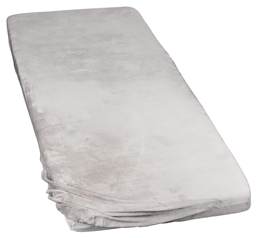 MOON Spannbettlaken Cashmere Touch, Spannbetttuch ca. 140x200 cm mit super weicher Oberfläche - Taupe von Moon