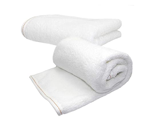 Moon 2er Pack Floringo Badetuch 100x160 cm, Serie Dream-Line 700g/m² 95° waschbar-weiß von Moon