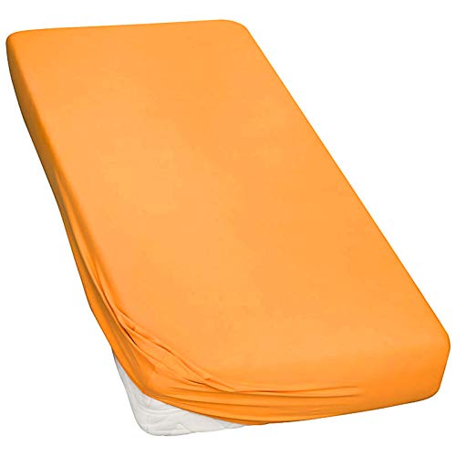 Moon-Classic Spannbettlaken Boxspringbett Wasserbett Spannbetttuch Matratzen 160g/²m 180x200-200x220 orange von Moon