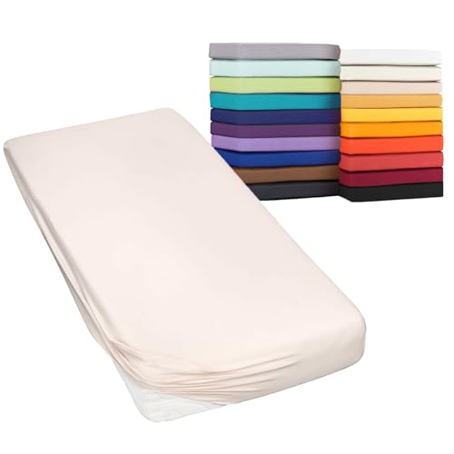 Moon-Classic Spannbettlaken Boxspringbett Wasserbett Spannbetttuch Matratzen 160g/²m 200x220-220x240 Natur von Moon
