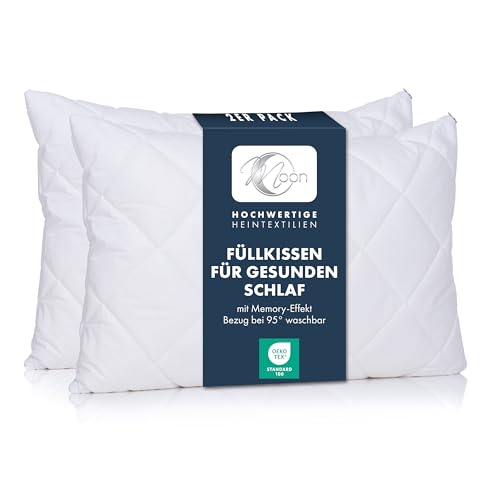 Moon - 2er Pack Füllkissen Viscoschaum Flocken - extra fest mit 520g - Sofakissen mit Memory-Effekt - 95° waschbar (40x60 cm) von Moon