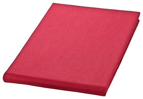 Moon Premium Mako Satin Bettlaken 150x250 ohne Gummizug Bordeaux von Moon