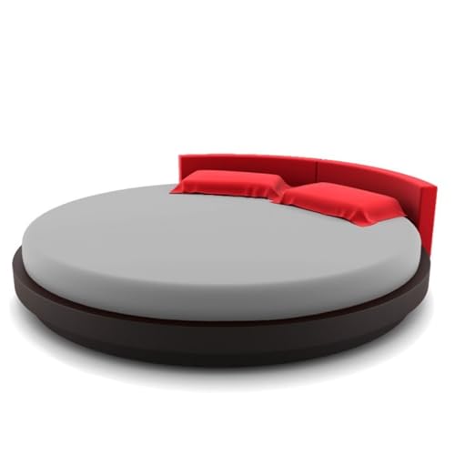 Moon Spannbettlaken RUND 245cm auch fürs Wasserbett 190g/m² Line Silver Spannbetttuch Graphit von Moon