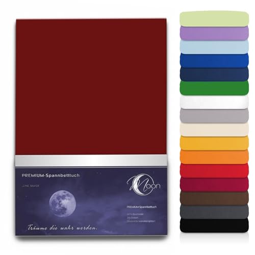 Topper Spannbetttuch Moon 190g/m² 180x200-200x220 Line Silver-Brombeere Topper Spannbetttuch Moon 190g/m² 180x200-200x220 Line Silver-Brombeere von Moon