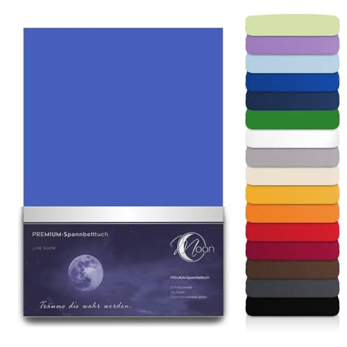 Topper Spannbetttuch Moon 190g/m² 180x200-200x220 Line Silver-royal von Moon