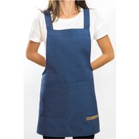 Blaue Basic Schürze, Große 2 Taschen von MoonDesignNYC