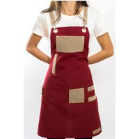 Rote Pflicht Design Schürze W/Riemen Und Taschen Baristas-Friseur-Barbers-Tätowierer-Köche-Servier-Barkeeper-Anpassung Geschenk Valentinstag von MoonDesignNYC