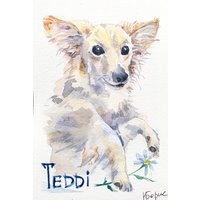 Aquarell Haustierportrait Mini, Personalisiertes Haustierportrait, Handgemaltes Tiermalerei Aquarell Haustierportrait Mini, Personalisiertes Haustierportrait, Handgemaltes Tiermalerei von MoonHandART
