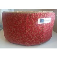 Weihnachten Katzenbett, Katzenhaus, Hundebett, Modern, Haustierbett, Rot, Gold, Knebelmuster Weihnachten Katzenbett, Katzenhaus, Hundebett, Modern, Haustierbett, Rot, Gold, Knebelmuster von MoonLightHappy