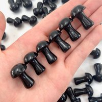 2, 5 cm Obsidian Pilz, Kleiner Schnitzerei, Pilzschnitzerei Obsidian, P-123 2, 5 cm Obsidian Pilz, Kleiner Schnitzerei, Pilzschnitzerei Obsidian, P-123 von MoonMountainGems