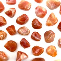 Gebänderter Karneol, Getrommelter Gebänderter Achat, Natürlicher T-17 Gebänderter Karneol, Getrommelter Gebänderter Achat, Natürlicher T-17 von MoonMountainGems
