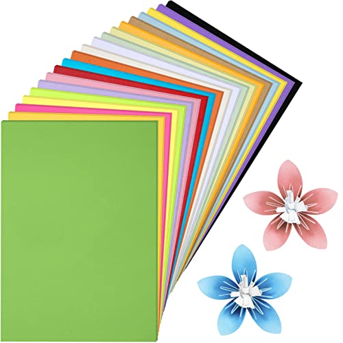 200 Blatt Buntpapier Basteln, Farbigen A4 Kopierpapier 70gsm, Tonkarton Bastelpapier, Bastelkarton, Tonpapier, Fotokarton für DIY Kunst Handwerk, Papierblumen, Skizzieren, 20 Farben(21 * 30cm) von MoonSing