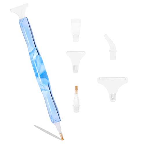 Diamant Malerei Stift, 5D Diamond Painting Punkt Pen mit 5 Stücke Ersatz Stiftköpfe, Kunstharz-Diamant-Malstift für Kunst Bedarf Diamantmalerei Nail Art DIY Dekoration, Blau Diamant Malerei Stift, 5D Diamond Painting Punkt Pen mit 5 Stücke Ersatz Stiftköpfe, Kunstharz-Diamant-Malstift für Kunst Bedarf Diamantmalerei Nail Art DIY Dekoration, Blau von MoonSing
