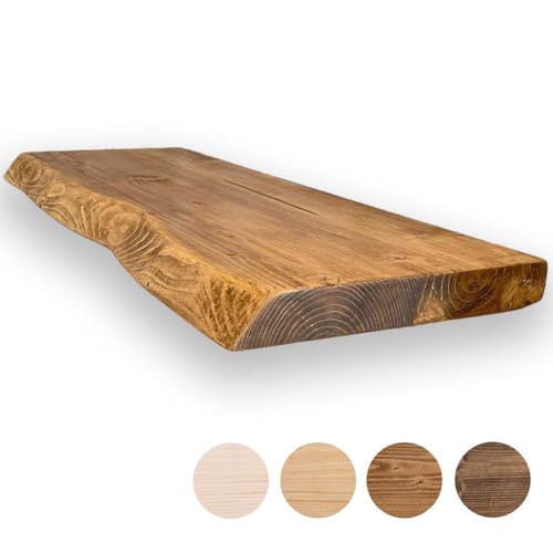 MoonTree rustikales Wandregal, lebendiger Rand, 200 cm x 30 cm x 4.4 cm, Unbehandelt MoonTree rustikales Wandregal, lebendiger Rand, 200 cm x 30 cm x 4.4 cm, Unbehandelt von MoonTree