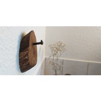 Kleiderhaken Handtuchhalter Rustikal Holz-Eiche, Coatrack, Handgemacht Und Individuell von MoonWoodFactory