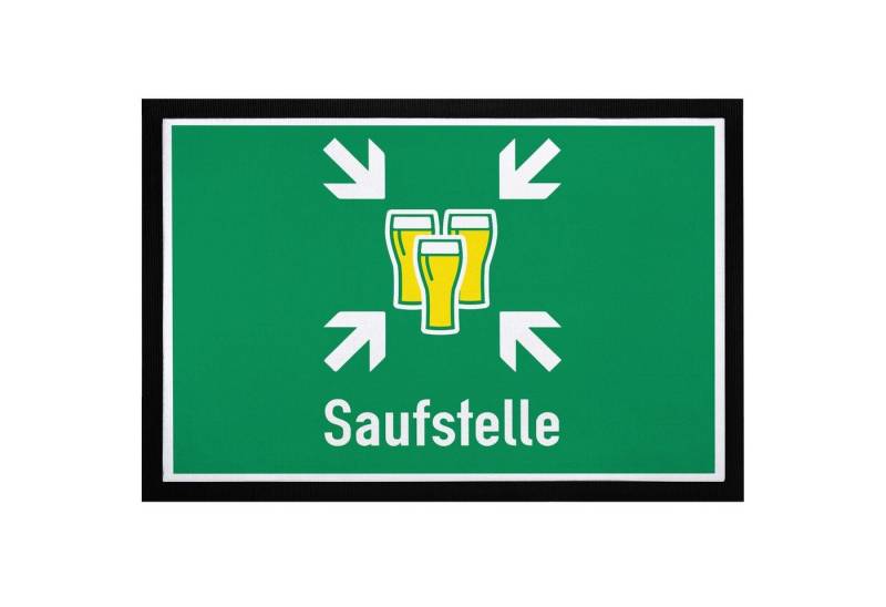 MoonWorks Fußmatte Fußmatte Saufstelle Bier-Gläser lustiger Fußabtreter Geschenk Männer rutschfest & waschbar Moonworks®, rechteckig von MoonWorks