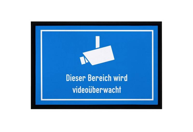 MoonWorks Fußmatte Fußmatte mit lustigem Spruch dieser Bereich ist videoüberwacht Überwachungskamera ironisch sarkastisch rutschfest & waschbar Moonworks®, rechteckig von MoonWorks