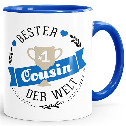 Kaffee-Tasse bester Cousin der Welt Geschenk für Cousin MoonWorks® royal unisize von MoonWorks