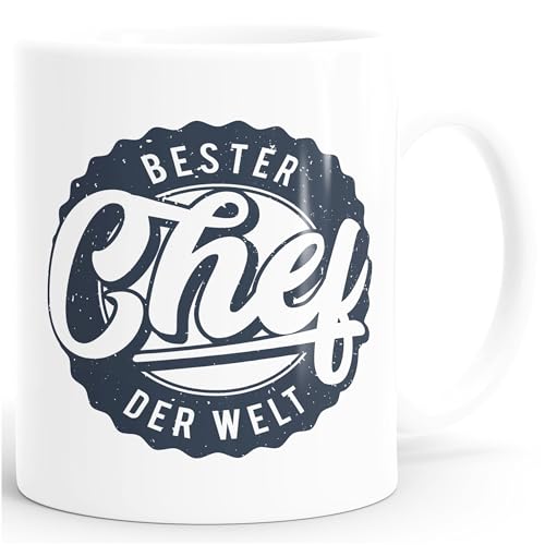 MoonWorks® Kaffee-Tasse Beste Chef der Welt Geschenk-Tasse weiß unisize von MoonWorks