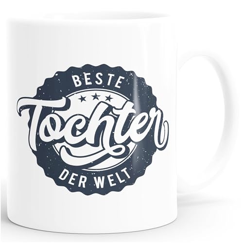 MoonWorks® Kaffee-Tasse Beste Tochter der Welt Geschenk-Tasse weiß unisize von MoonWorks