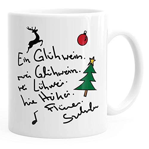 MoonWorks® Kaffee-Tasse Ein Glühwein swei Glühwein-Tasse Weihnachten weiß unisize von MoonWorks