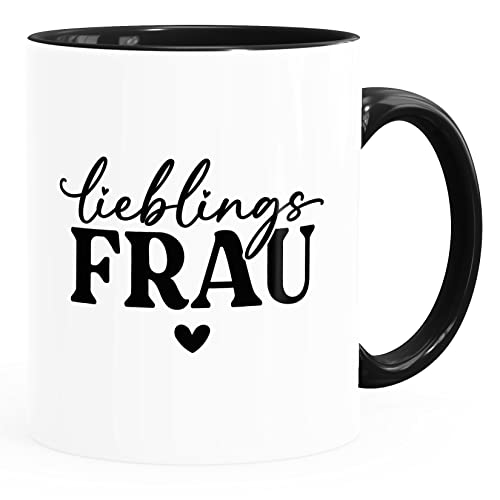 MoonWorks® Kaffee-Tasse Liebe Liebeserklärung Geschenk Jahrestag Valentinstag Geburtstag Weihnachten Mann Frau Frau weiß-innen-schwarz standard von MoonWorks