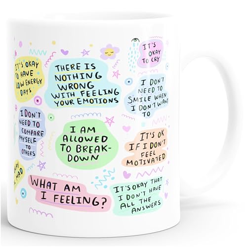MoonWorks® Kaffee-Tasse Motivation Affirmation Sprüche Motivationsgeschenke lustig Kollegen Mutmacher Weiss standard von MoonWorks
