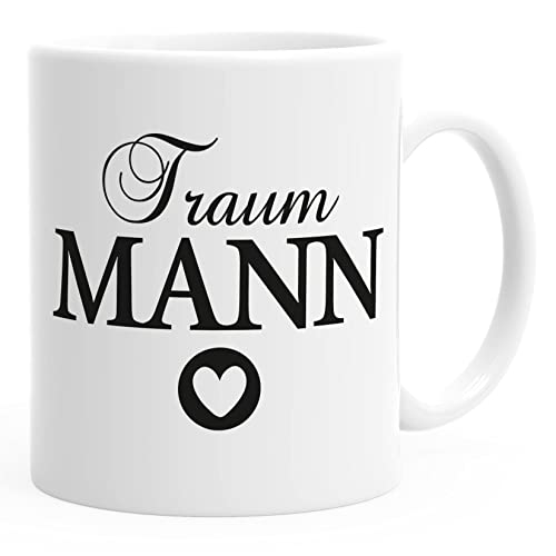 MoonWorks® Kaffee-Tasse Traumfrau/Traumman Geschenk Liebe Valentinstag Weihnachten Traumann weiß Keramik-Tasse von MoonWorks