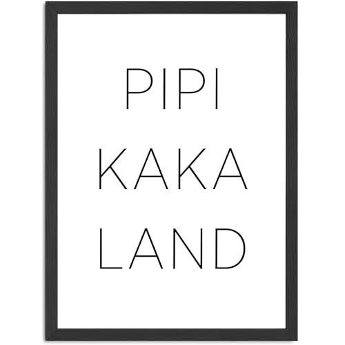 MoonWorks® Poster Bilder Badezimmer Pipi Kaka Land Wand-Deko Bad WC lustige Sprüche Digitaldruck von MoonWorks