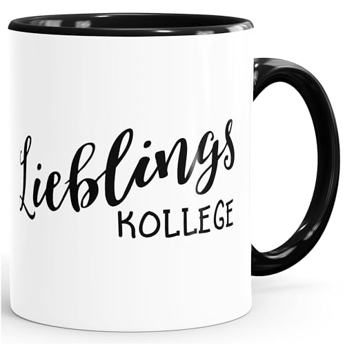 MoonWorks Büro-Tasse Lieblingskollege Geschenk Freundschaft Kollege Arbeitskollege Büro Kaffeetasse Teetasse Keramiktasse schwarz Unisize von MoonWorks