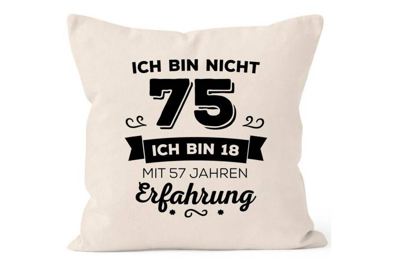 MoonWorks Dekokissen Kissen-Bezug Ich bin nicht [object Object] sondern ich bin 18 mit {[object Object]_jahre_erfahrung} Jahren Erfahrung Geburtstag Geschenk Kissen Moonworks® von MoonWorks